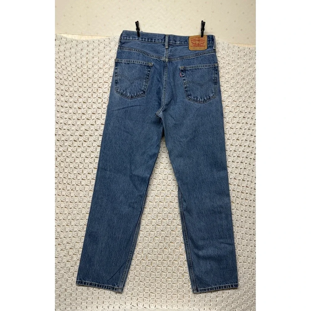 Levis 550 Jeans Men's 34x34 Fits 32x32 Blue Denim Straight Leg 100%Cotton